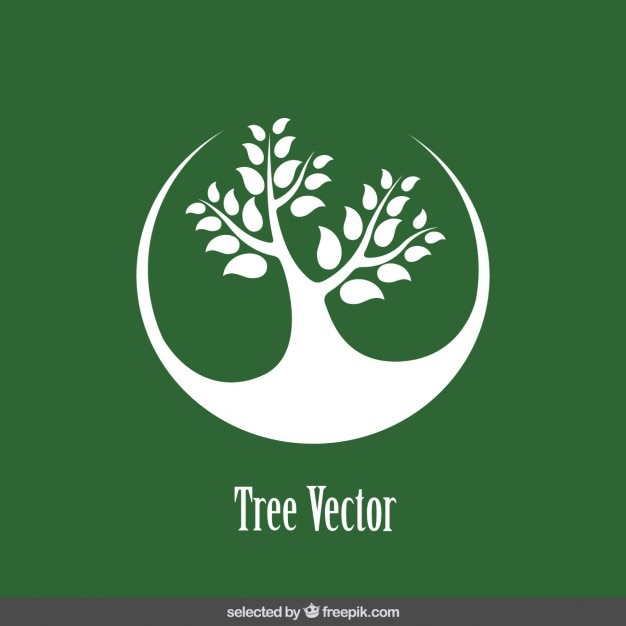 Logo avec l&#39;arbre silhouette