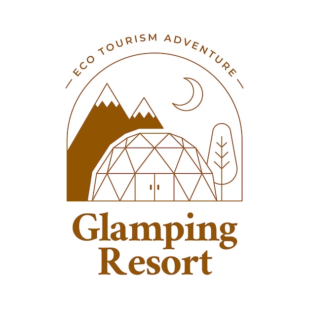 Logo de glamping design plat