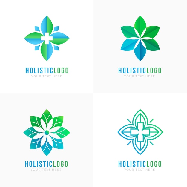 Vecteur gratuit logo holistique dégradé