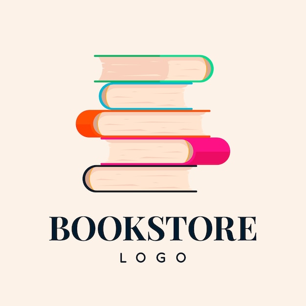 Logo de librairie dessiné à la main