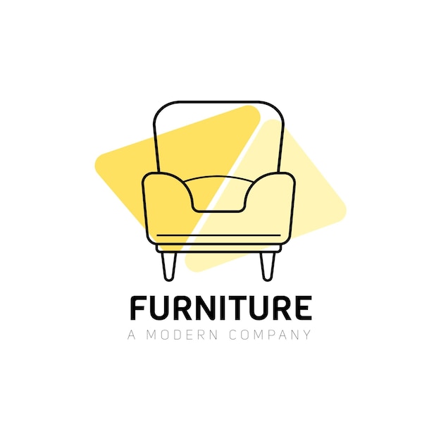 Logo de meubles avec fauteuil