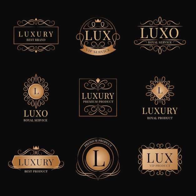 Logo rétro de luxe