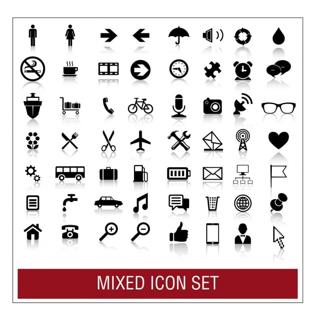 Vecteur gratuit mixed set icon