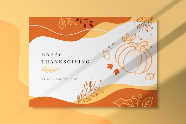 Modèle de carte de Thanksgiving