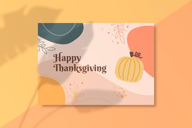 Modèle de carte de Thanksgiving