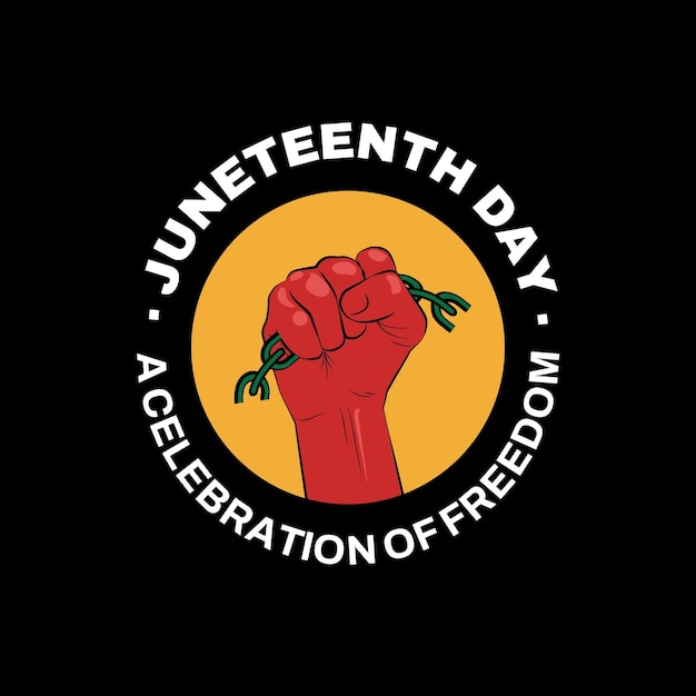 Modèle de conception du logo de Juneteenth