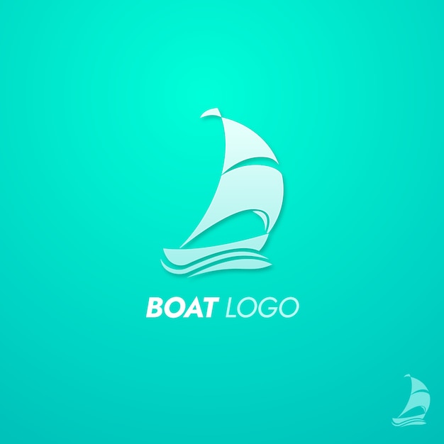 Vecteur gratuit modèle de conception de logo de bateau