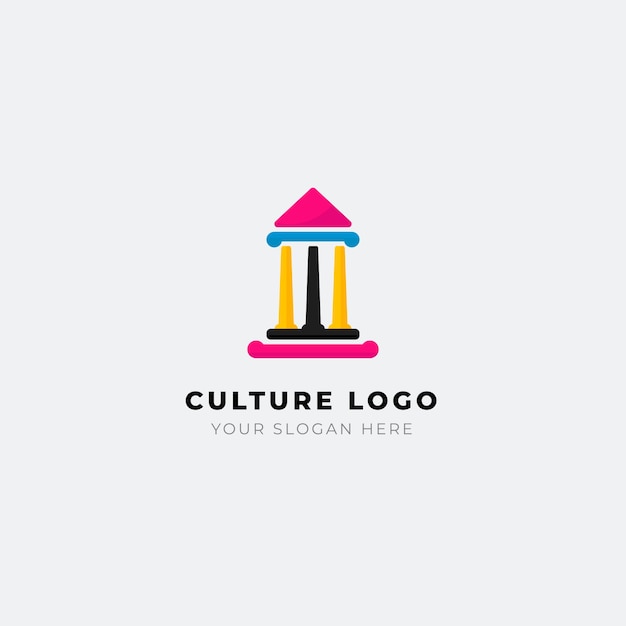 Vecteur gratuit modèle de conception de logo culturel