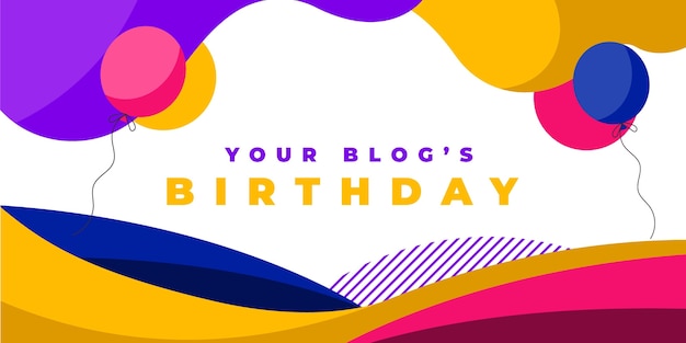 Modèle de couverture de blog d'anniversaire