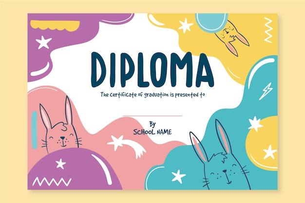 Modèle de diplôme pour les enfants