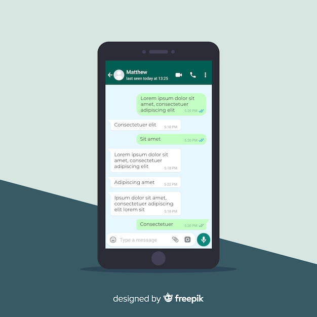 Modèle d&#39;écran WhatsApp