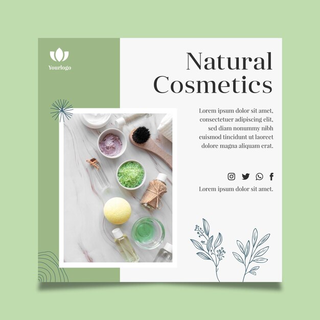 Modèle de flyer cosmétique