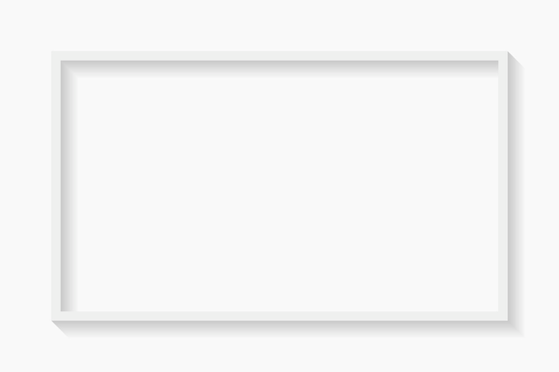 Vecteur gratuit modèle de fond de cadre blanc rectangle