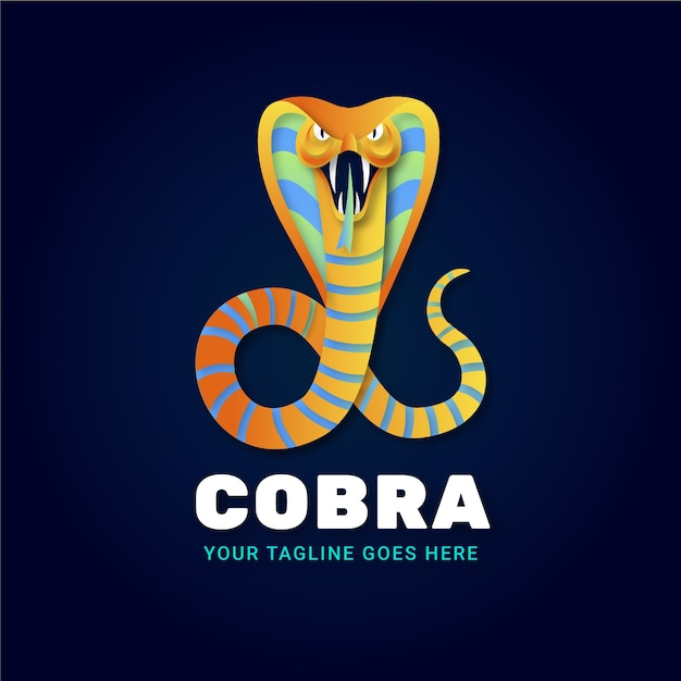 Vecteur gratuit modèle de logo cobra créatif