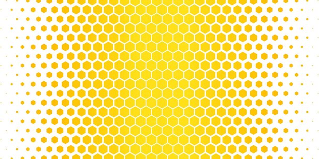 motif hexagonal jaune