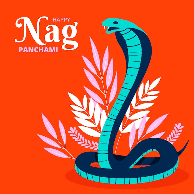 Vecteur gratuit nag panchami illustration