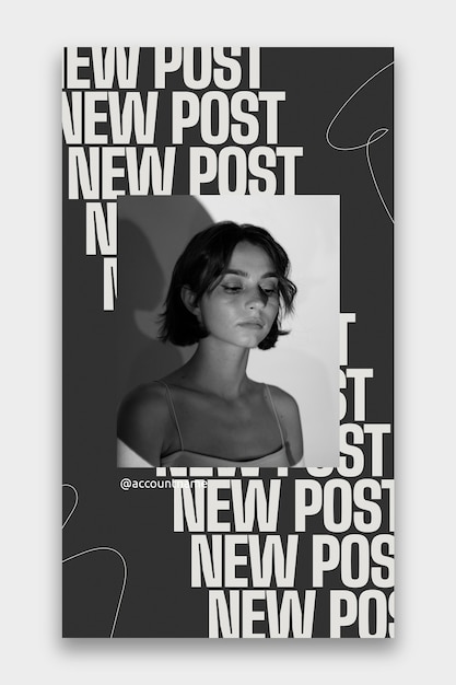 Nouveau design de modèle d'histoire de poste sur Instagram