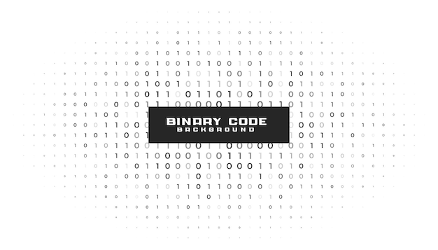 Numéros de code binaire fond blanc