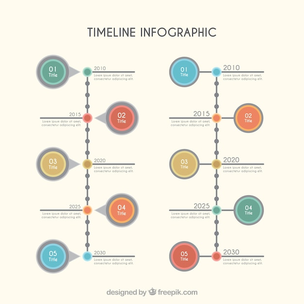 Vecteur gratuit pack infographique timeline