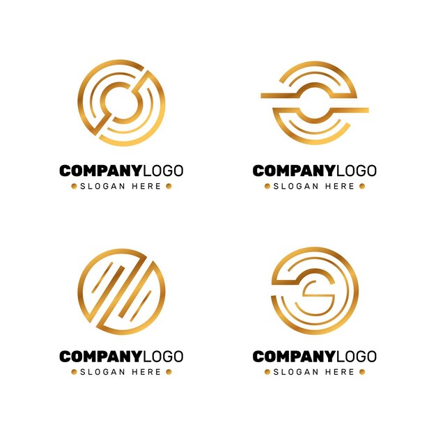 Pack de modèles de logo design plat o