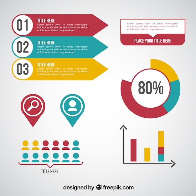 Pack original d&#39;éléments infogréfiques