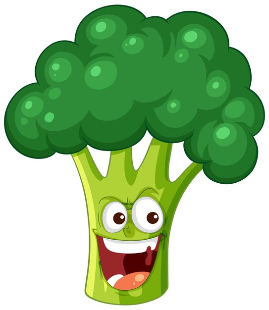 Le personnage de dessin animé Happy Broccoli