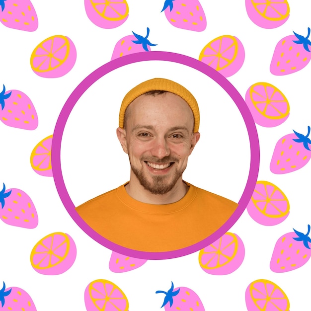 Photo de profil tiktok à motif de fruits cool