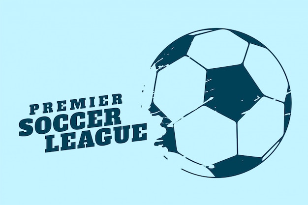 Vecteur gratuit premier football ou tournoi de football