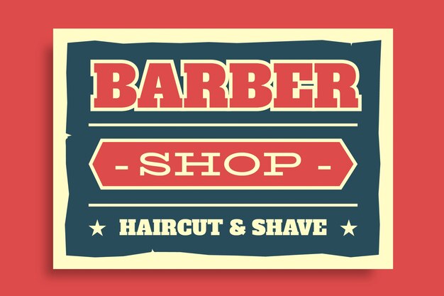 Projet de modèle de panneau de barbier