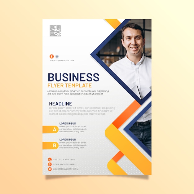 Résumé de flyer business avec image