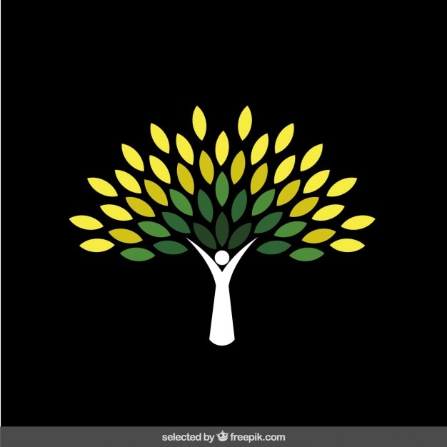 Résumé logo arbre vert