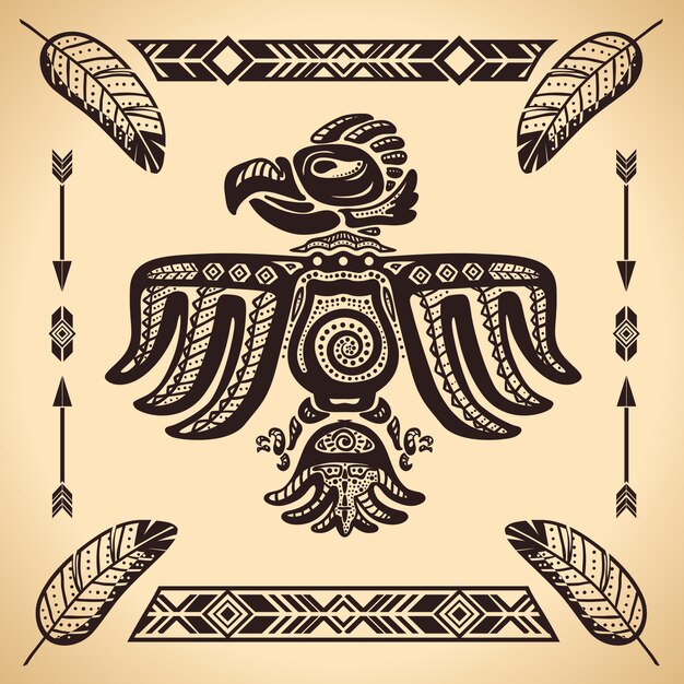 Signe de l&#39;aigle tribal américain