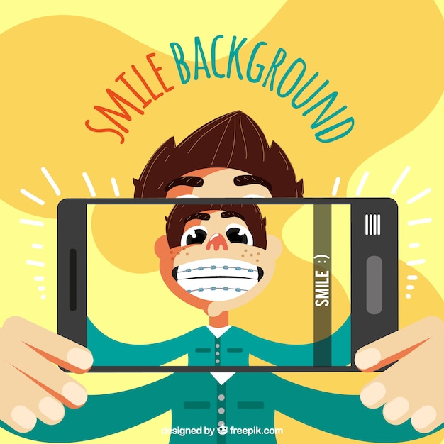 Vecteur gratuit smile background design