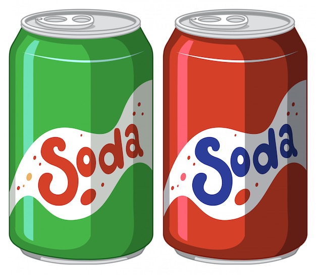 Soda peut en aluminium sur blanc