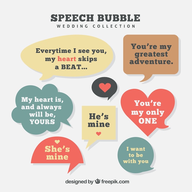 Vecteur gratuit speech bubbles avec des messages