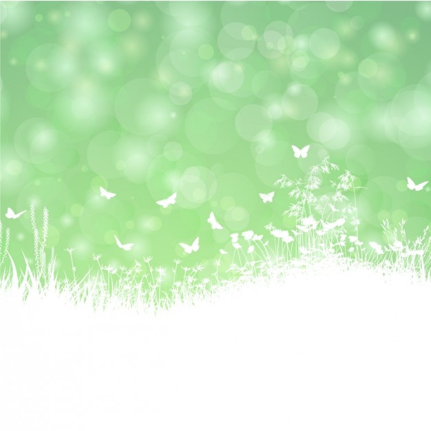 Vecteur gratuit spring green paysage