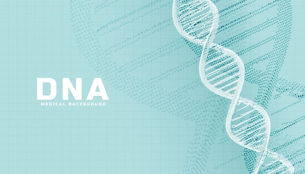 Vecteur gratuit structure de l'adn biotechnologie bannière médicale pour le vecteur de la recherche génétique