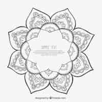 Vecteur gratuit structure en style mandala