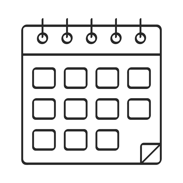 Vecteur gratuit le style du doodle du calendrier