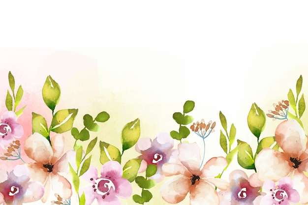 Style de fond floral aquarelle