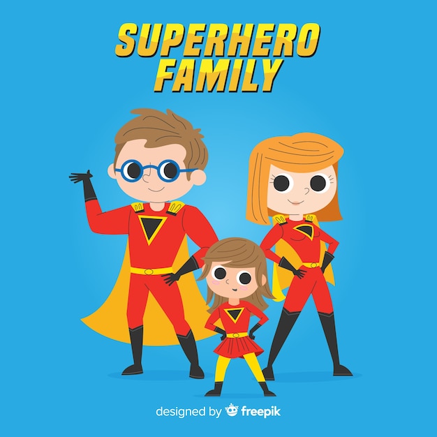 Vecteur gratuit super famille de design