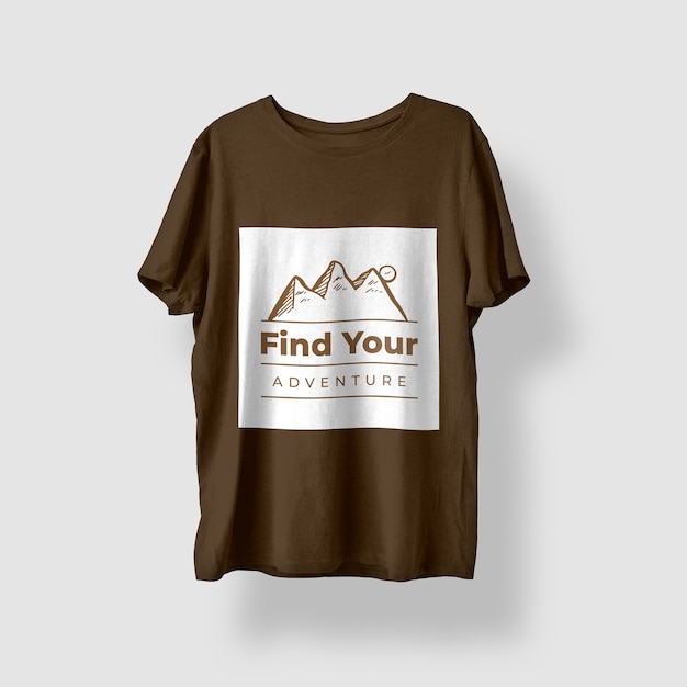 T-shirt simple monochrome trouvez votre aventure