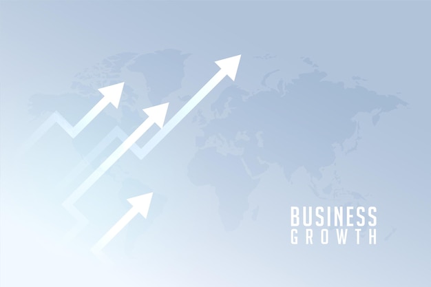 Vecteur gratuit tendance de l'économie mondiale avec flèche vers le haut sur la carte du monde