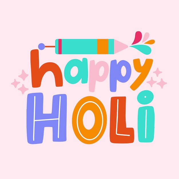 Thème de lettrage Happy Holi