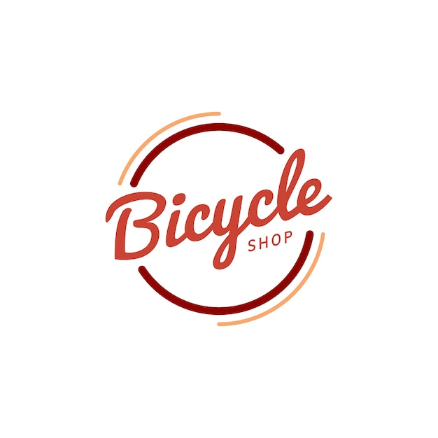 Vecteur de conception de logo de magasin de vélos