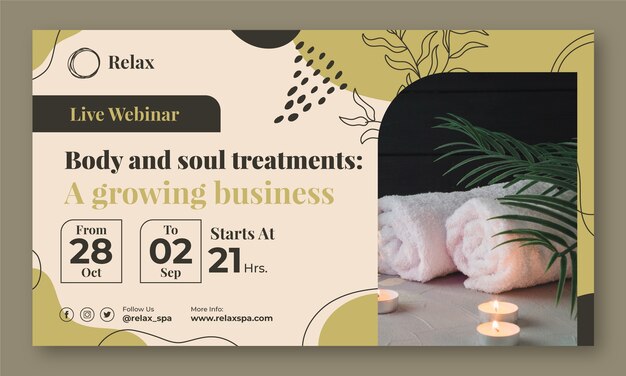 Webinaire sur les soins spa dessinés à la main