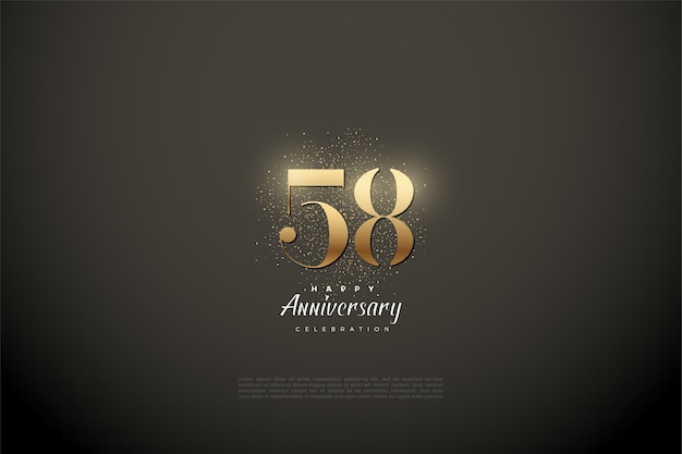 58e anniversaire avec illustration du nombre d'or