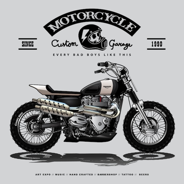 Affiche de moto Vintage Street Tracker