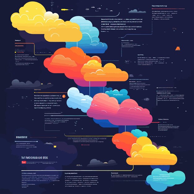 Vecteur une affiche pour la collection de nuages appelée le mot nuage