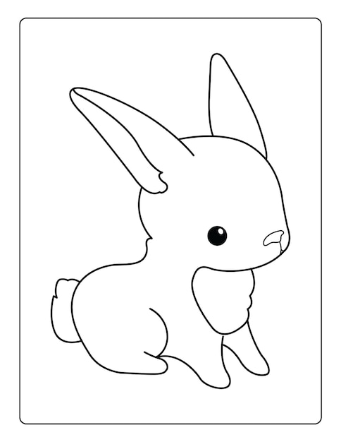 Vecteur animaux coloriages pour les enfants avec des animaux mignons feuille de travail d'activité en noir et blanc